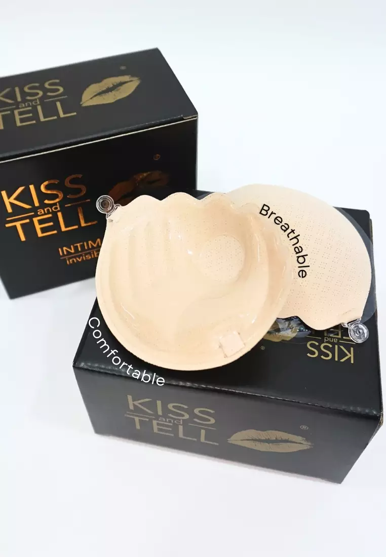 2 Pack Scallop Thick Push Up Stick On Nubra in Nude and Black Seamless Invisible Reusable Adhesive Stick on Wedding Bra 隐形聚拢胸