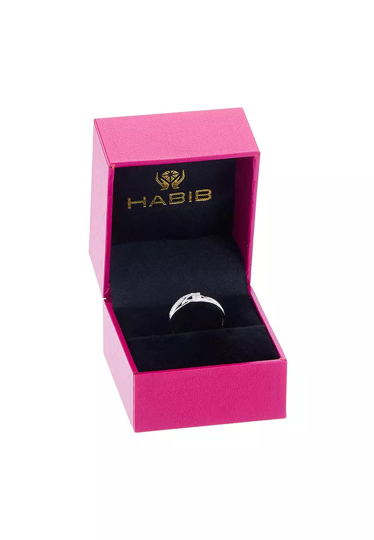 HABIB Intertwine Round Diamond Ring in 375/9K White Gold 25680(WG)