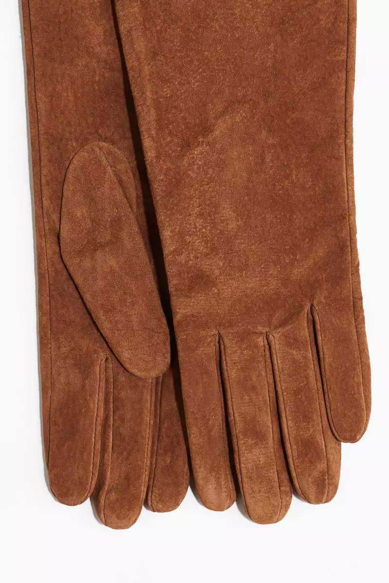 Long leather gloves