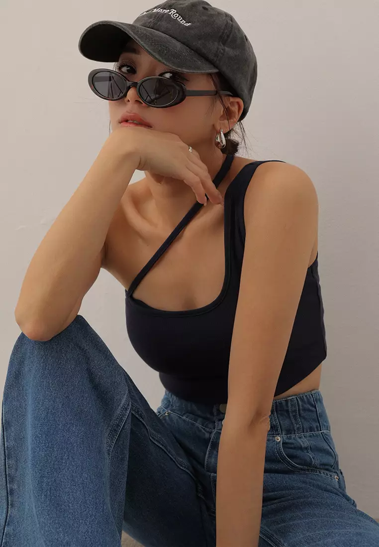 One Shoulder Padded Top