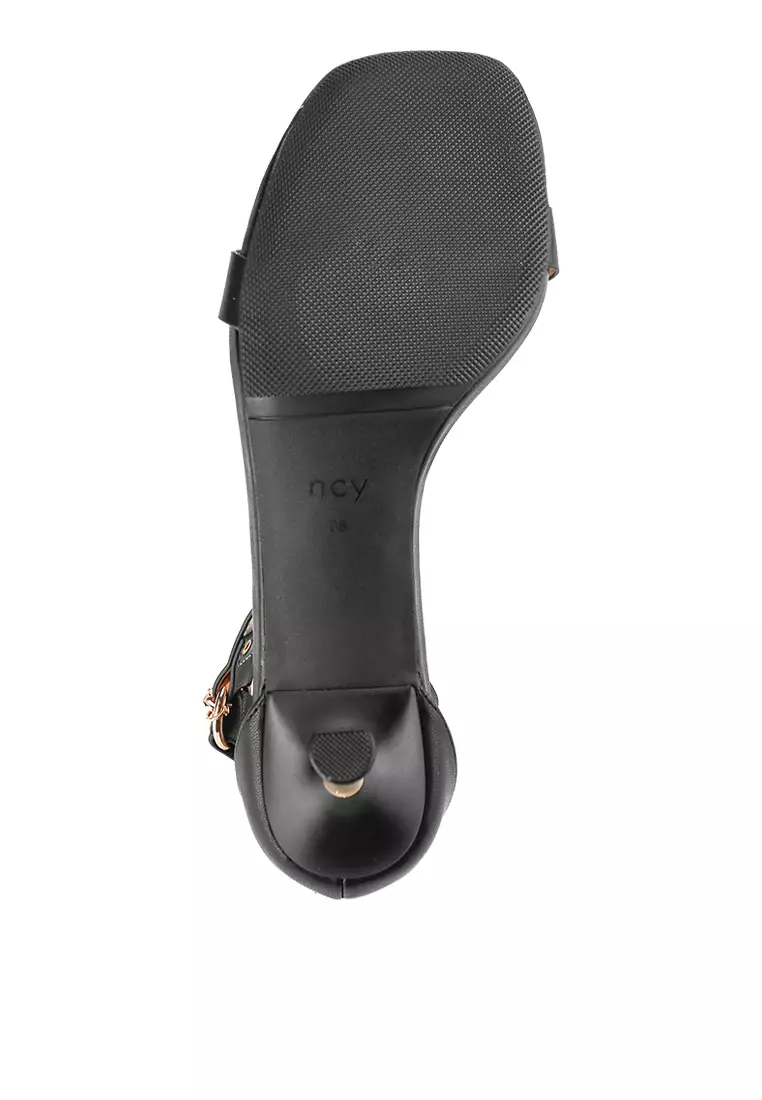 AMARY J2387-1 SLINGBACK HEEL BLACK