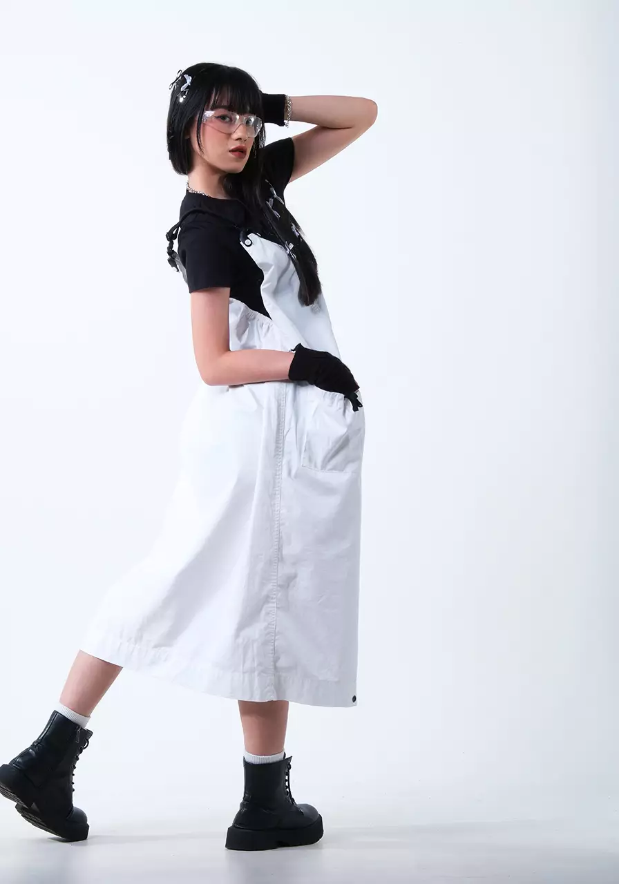 Overall Dress Wanita Thea Offwhite