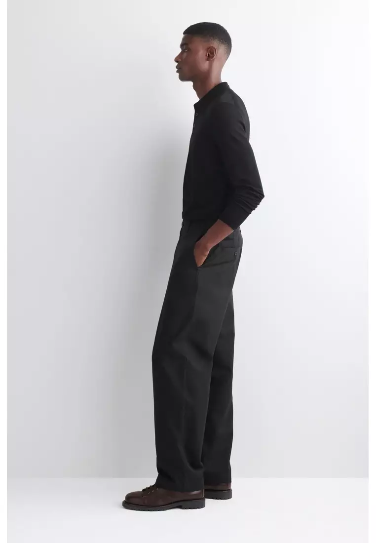 COTTON REGULAR-FIT STRAIGHT-LEG CHINOS