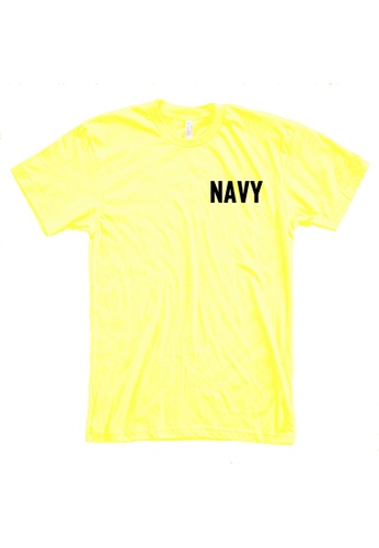 MRL Prints yellow Pocket Navy T-Shirt D61EAAAD300195GS_1