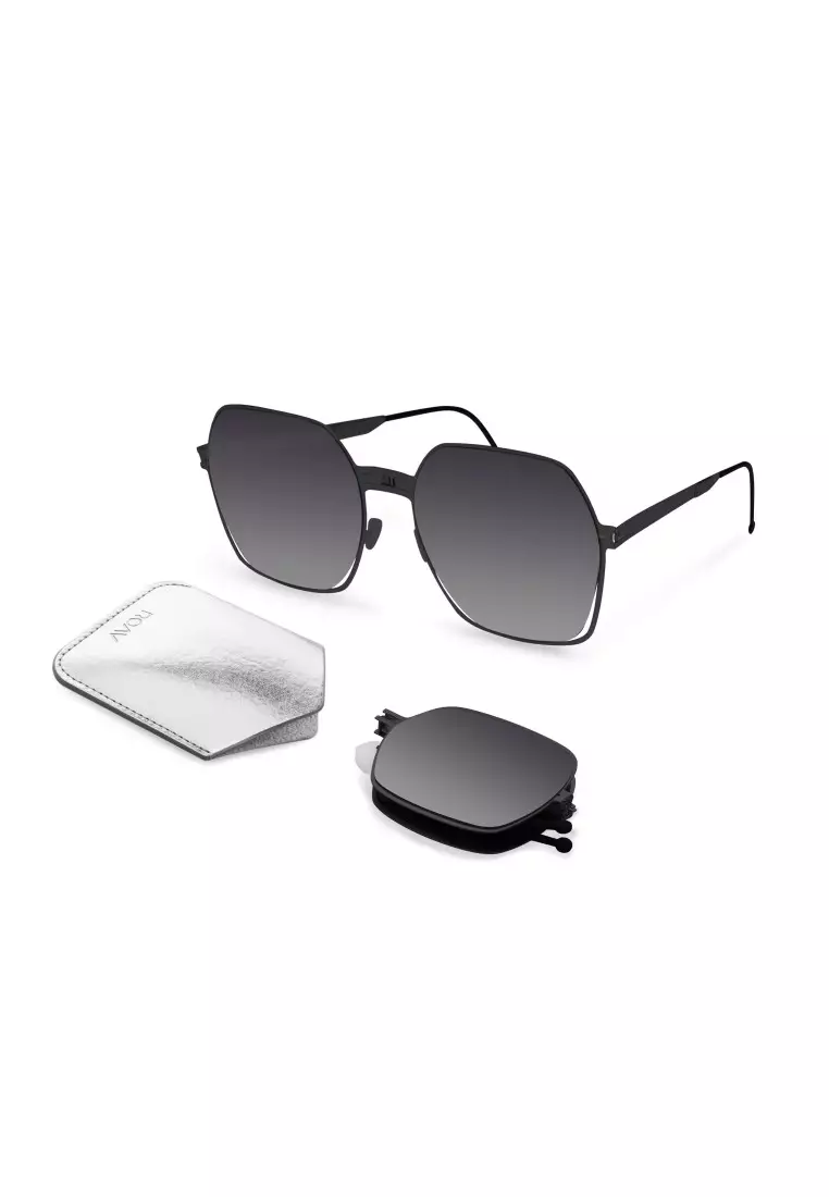 ROAV超輕極薄摺疊式太陽眼鏡MEGANSS011Matte Black / Grey Gradient13.41