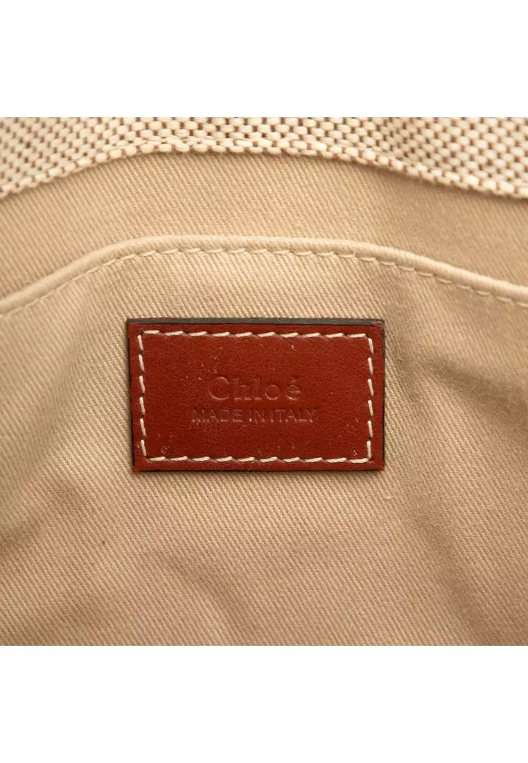 Pre-Loved Chloé Small Canvas Woody Tote