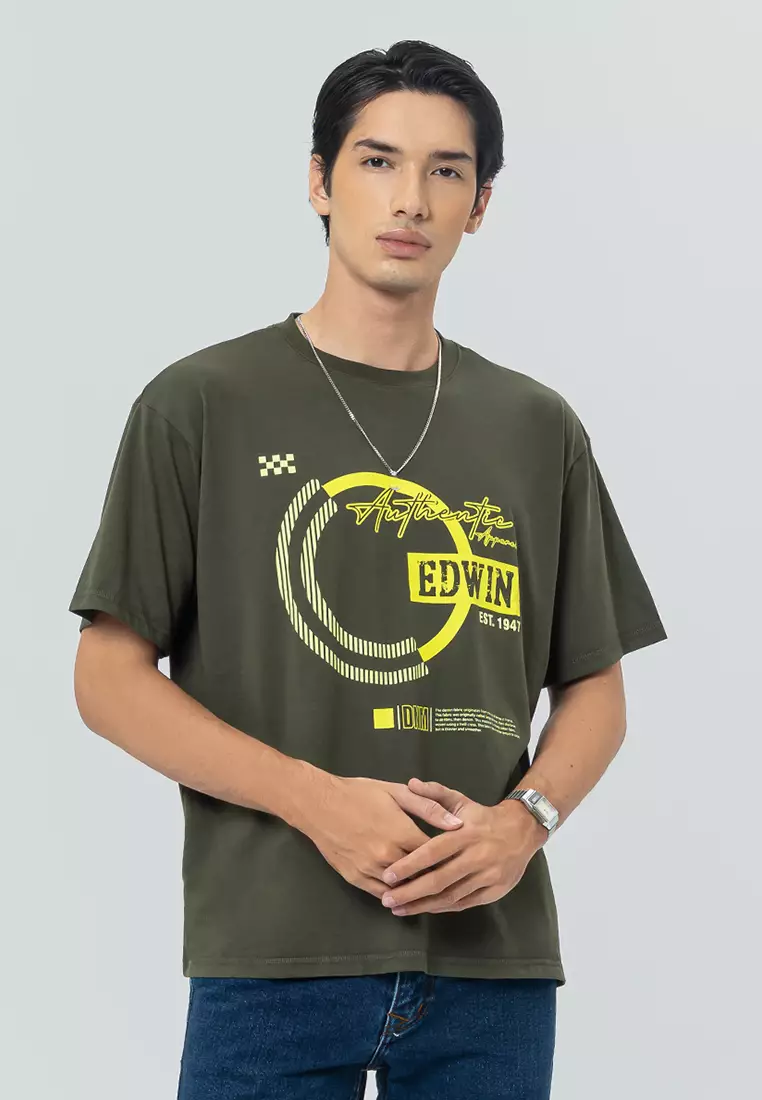 CIRCLE GREEN Kaos Pria Lengan Pendek SS - Top Man Basic Tee