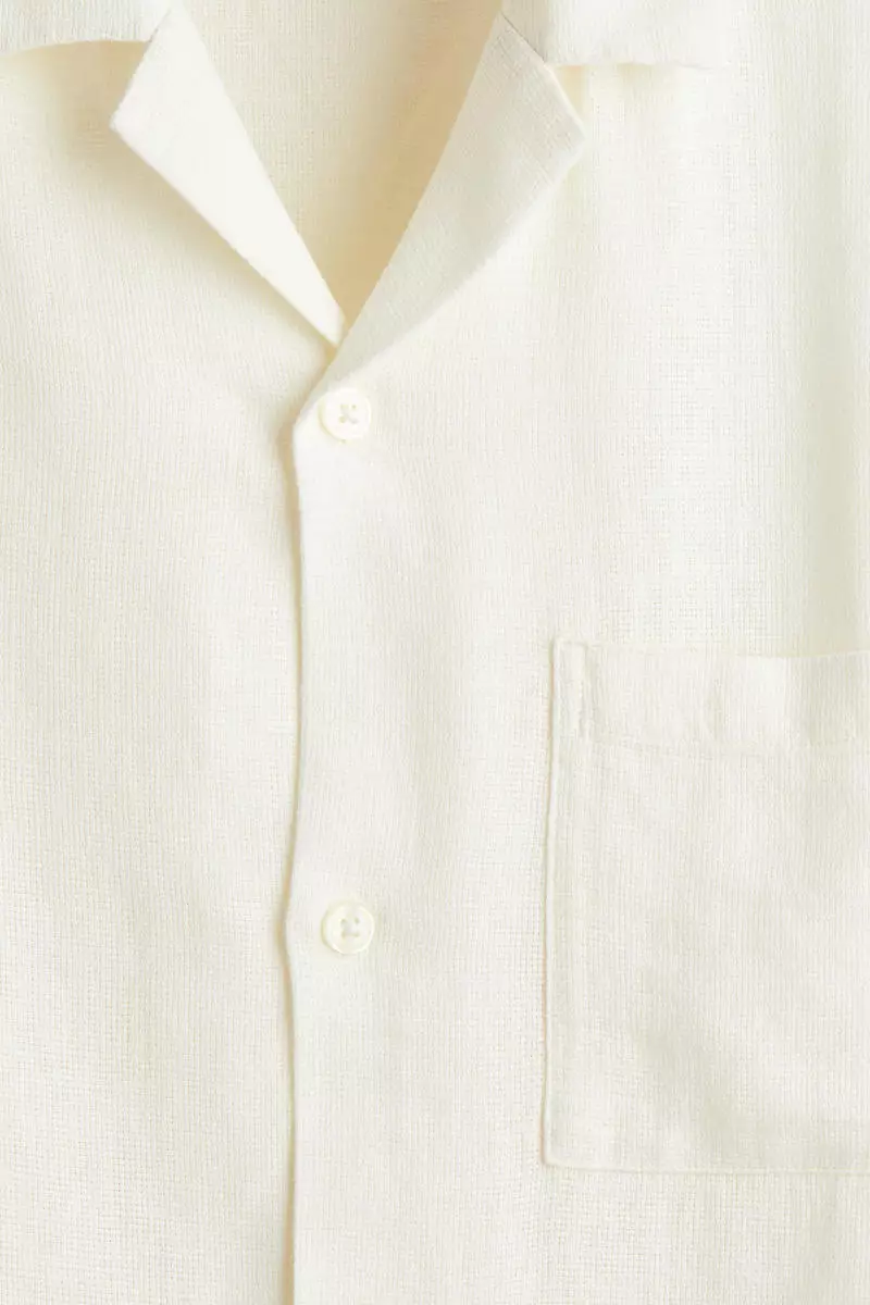 Regular Fit Linen-blend resort shirt