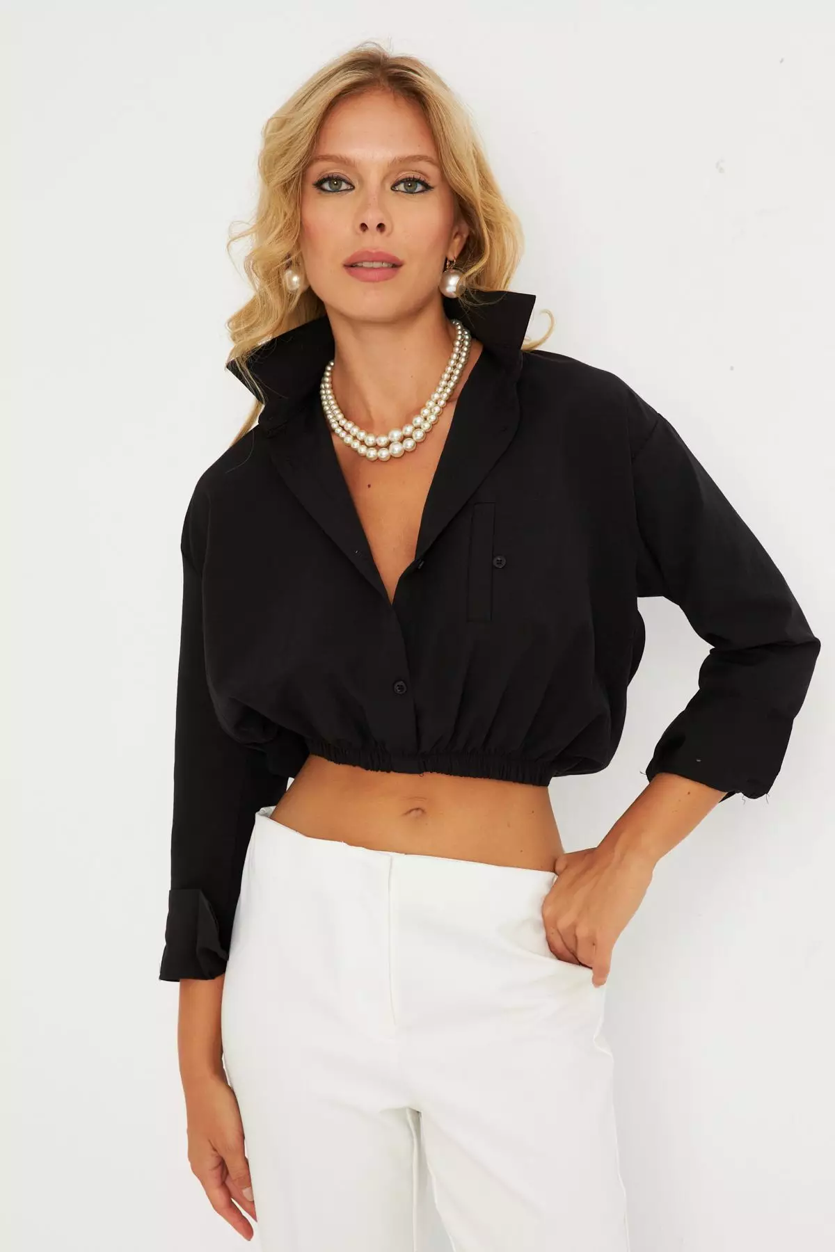 Shirt with Elastic Waist