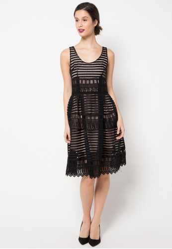 Bowtique Black Crochetlace Dress