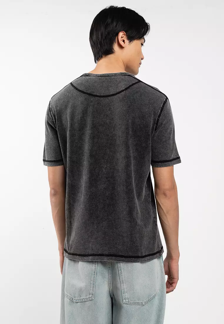 Denim-Look Jersey T-Shirt