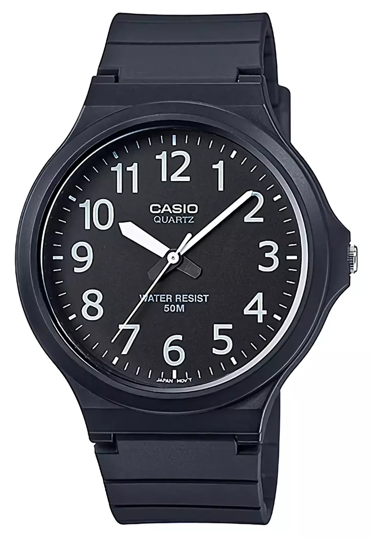 Jual Casio Casio Jam Tangan Pria Black Resin Strap MW-240