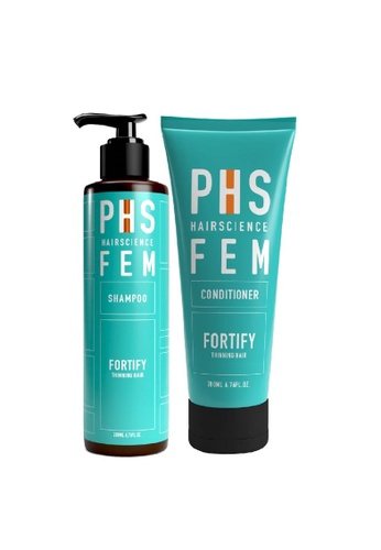 PHS HAIRSCIENCE PHS HAIRSCIENCE [BUNDLE OF 2] FEM Fortify Shampoo + FEM Fortify Conditioner (For Female Seasonal/Temporary Hair Loss and Thinning) 200ml E024BBE973EC6FGS_1