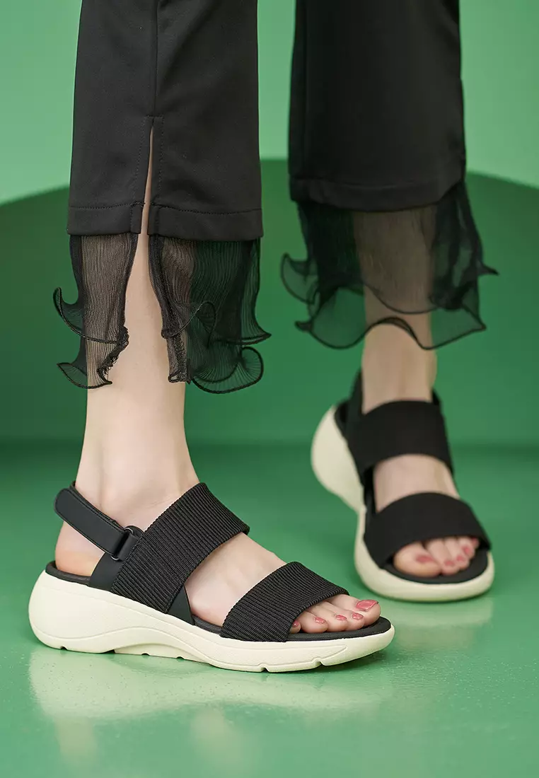 Velcro sales strappy sandals