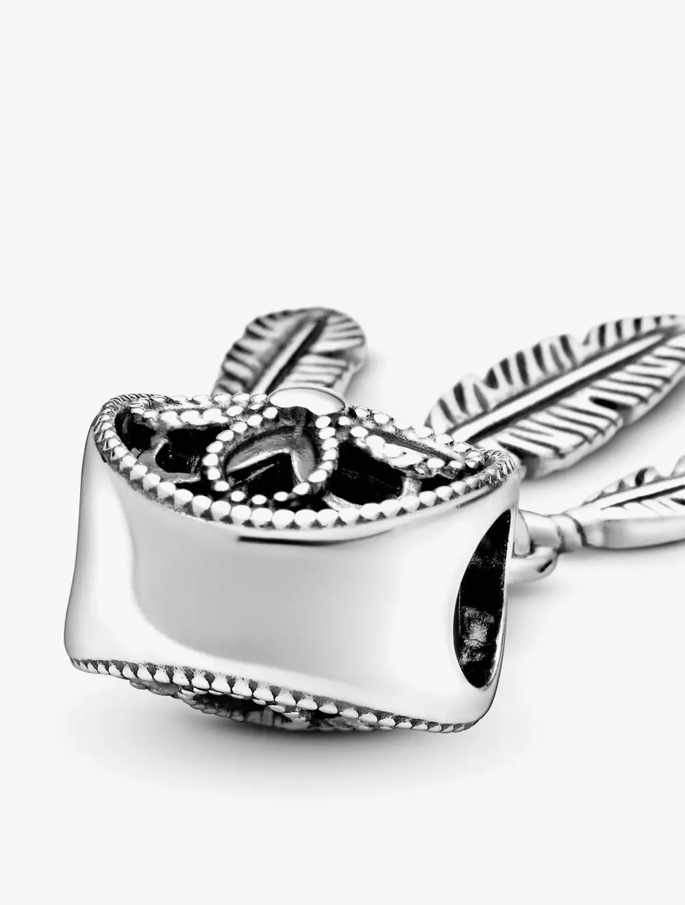 Dream catcher silver charm