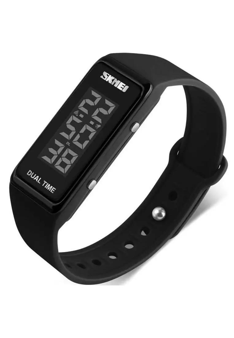 Jam Tangan Casual Digital LED Water Resistant 30m Strap Tali Material Silicone AL85 ORIGINAL