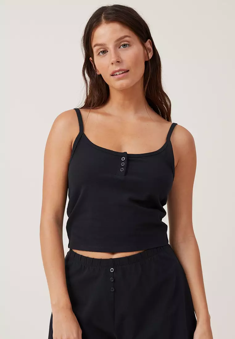 Buy Cotton On Body Peached Jersey Henley Cami Top 2024 Online