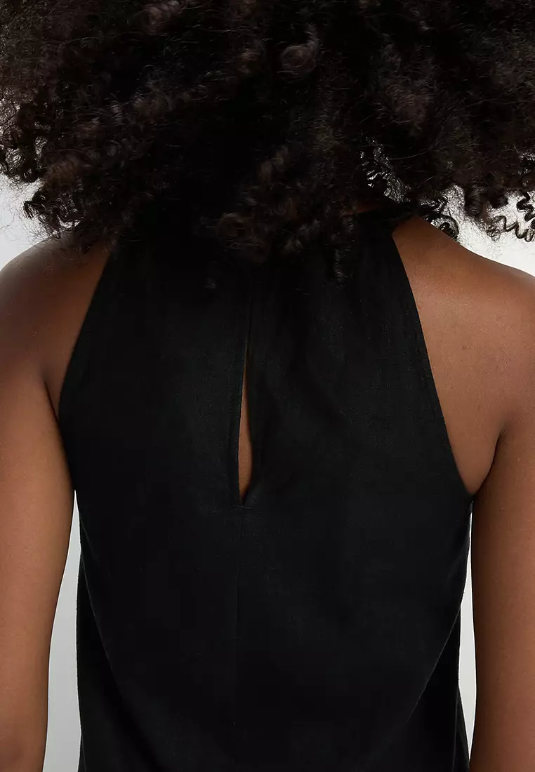 Halter Neck Mini Swing Dress