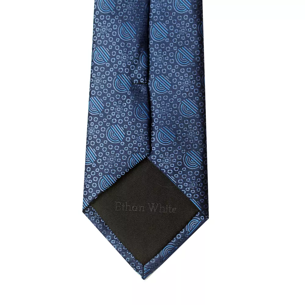 Dasi Ethan White Lunero Navy
