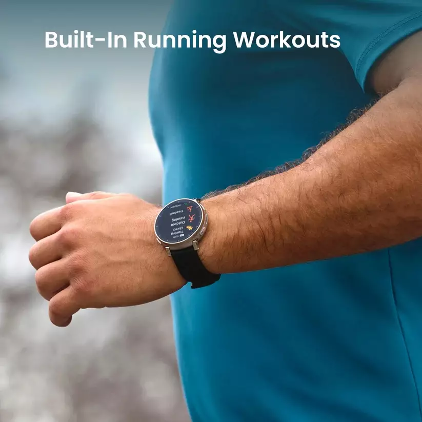 Amazfit Active 3 Premium Apex Silver | 12 Days Battery | 160+ Sport Mode | Sapphire Glass