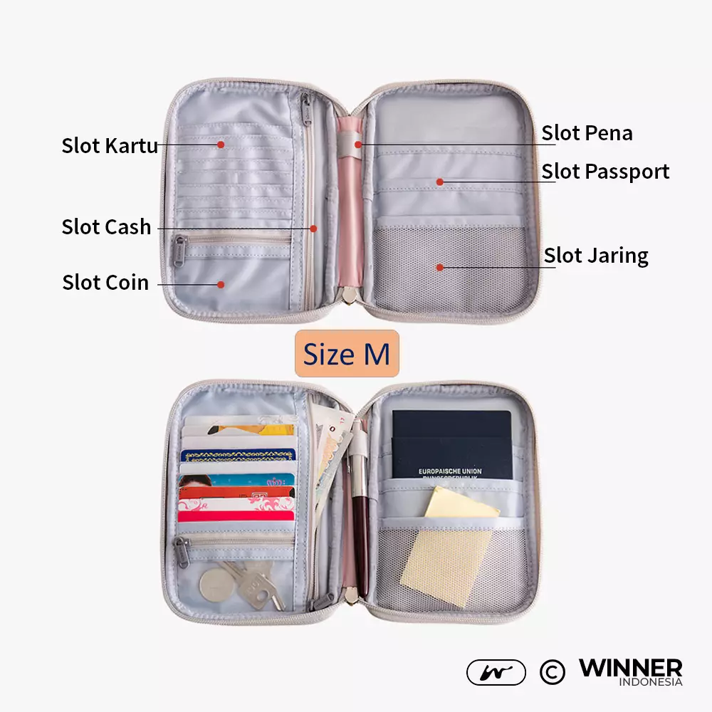 Passport Card Holder RFID Protection Anti-Theft Anti-Air Travel Case Wallet (T14-PP01) - Light-Green M