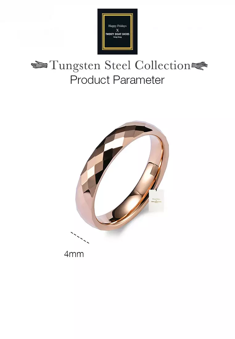 Rhombus Surface Tungsten Carbide Ring JW QF-035
