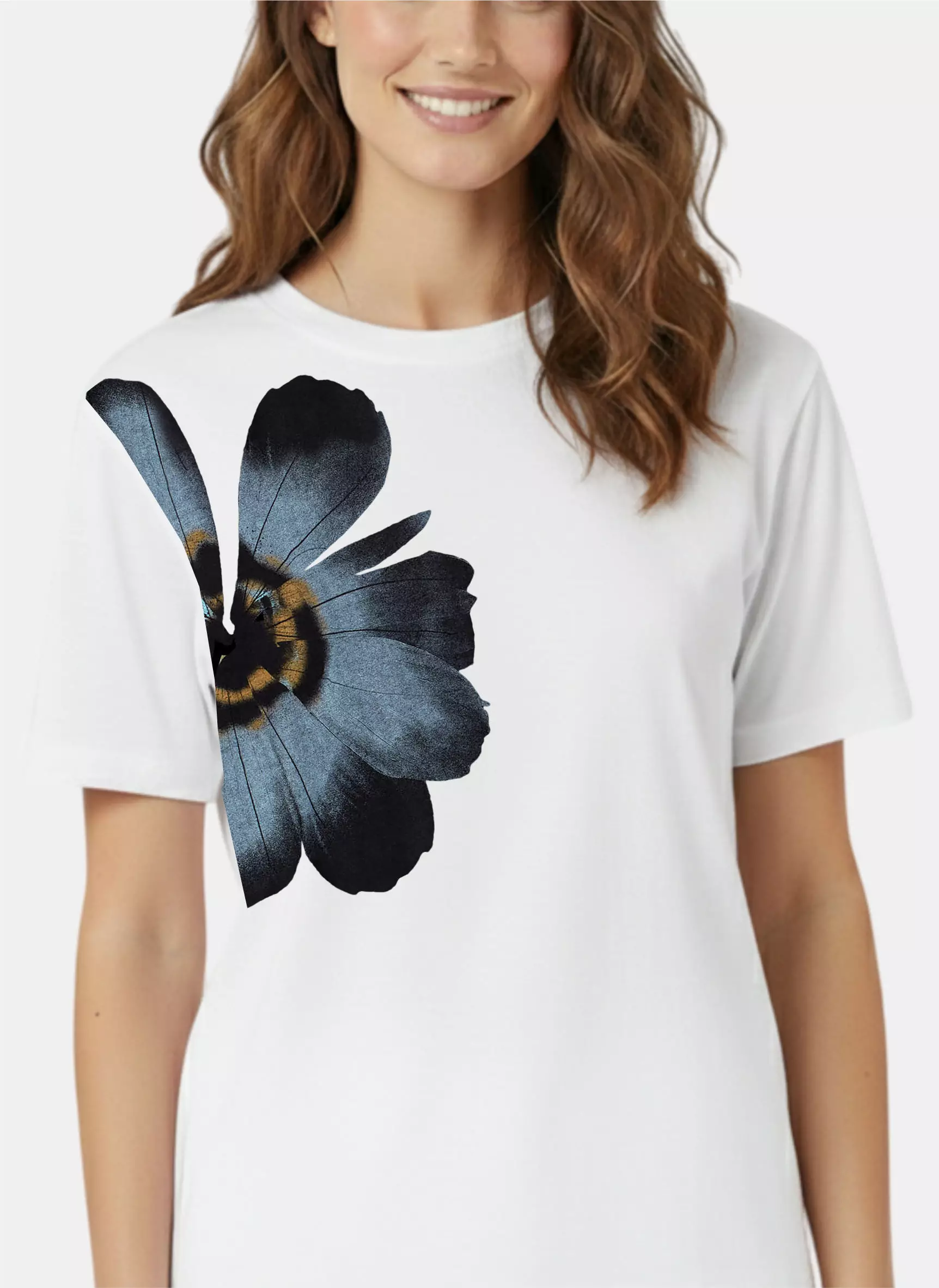 TONIQUE Kaos Wanita 24S Katun Combed Grafis Reguler Fit Putih Tshirt POISE Cotton Combed 24S Graphic Tshirt Regular Fit White Tshirt