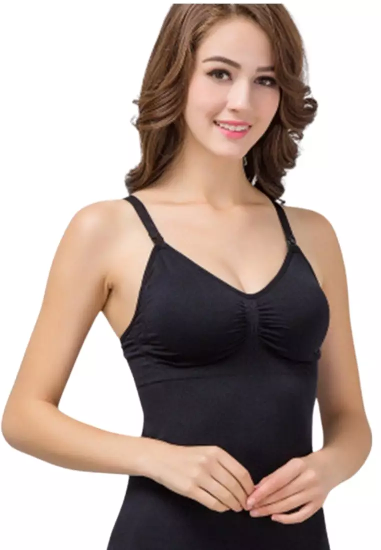 Unbuttoned Seamless Maternity Nursing Tank Top Bra