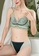ZITIQUE green Women's Four Seasons Non-wired Push Up Deep V Lace Lingerie Set (Bra and Underwear) - Light Green DF301USF8FD18CGS_5