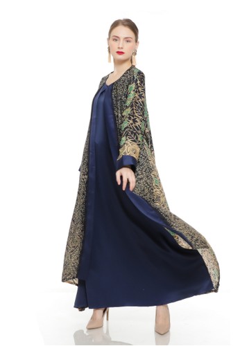 Jual Rinjanie Avon Rinjanie Avon Gamis Ramadhanie Long Dress Batik Cap Viscose Premium Mix Velvet Satin Motif 1 Original Zalora Indonesia