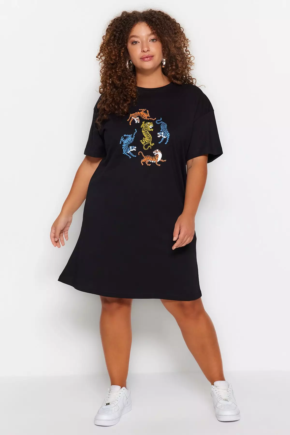 Womens Dresses Graphic Tee Shirt Dress Plus Size Women's Plus Size