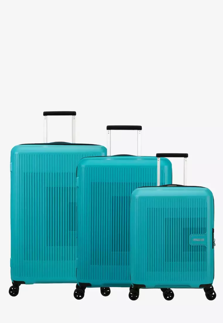 American Tourister Aerostep 3 Pc Set A Turquoise Tonic