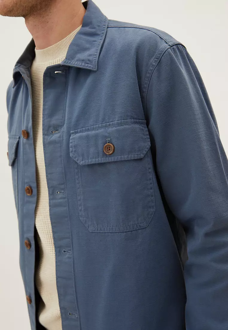 Pure Cotton Garment Dyed Overshirt