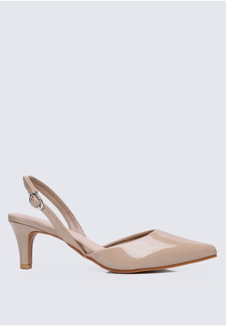My Ballerine Vicky Comfy Heels In Almond