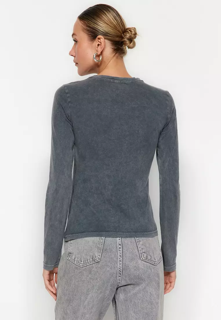 Wash Effect Printed T-Shirt