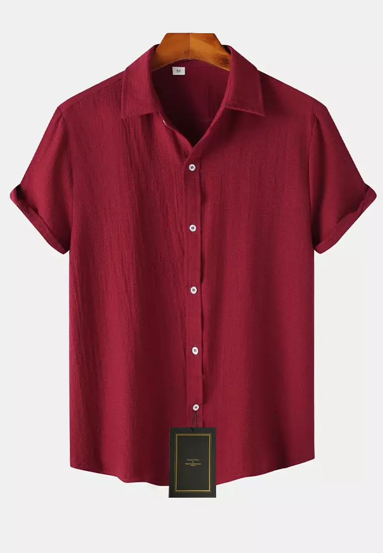 Solid Color Short-Sleeved Shirt YL-A89