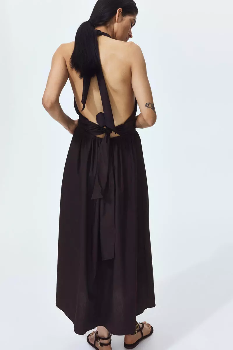 Cotton halterneck dress