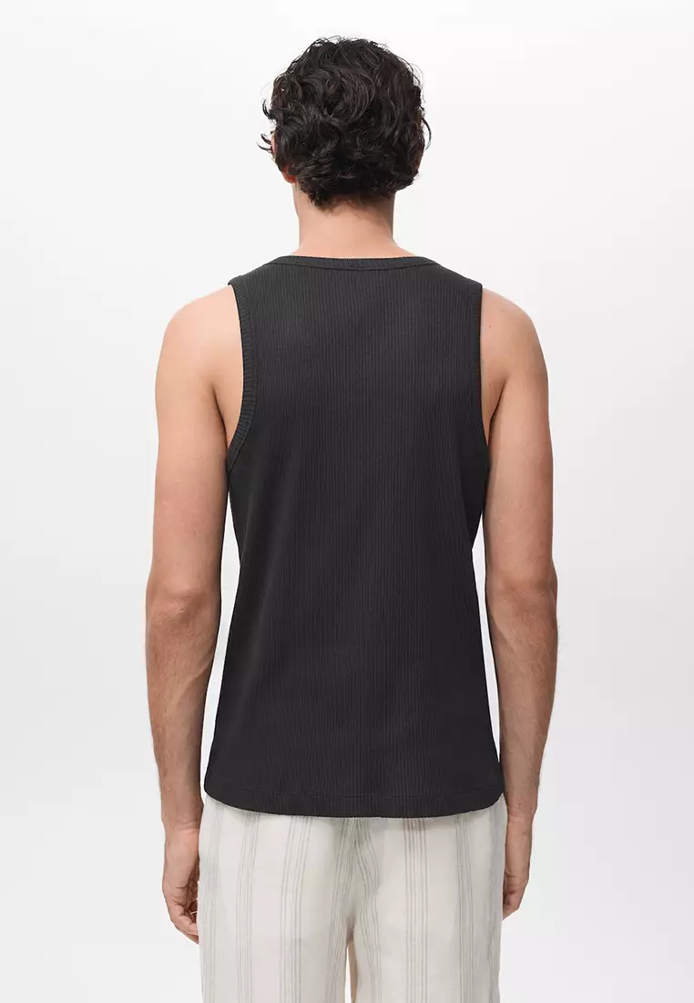 Slim-Fit Ribbed Tank Top