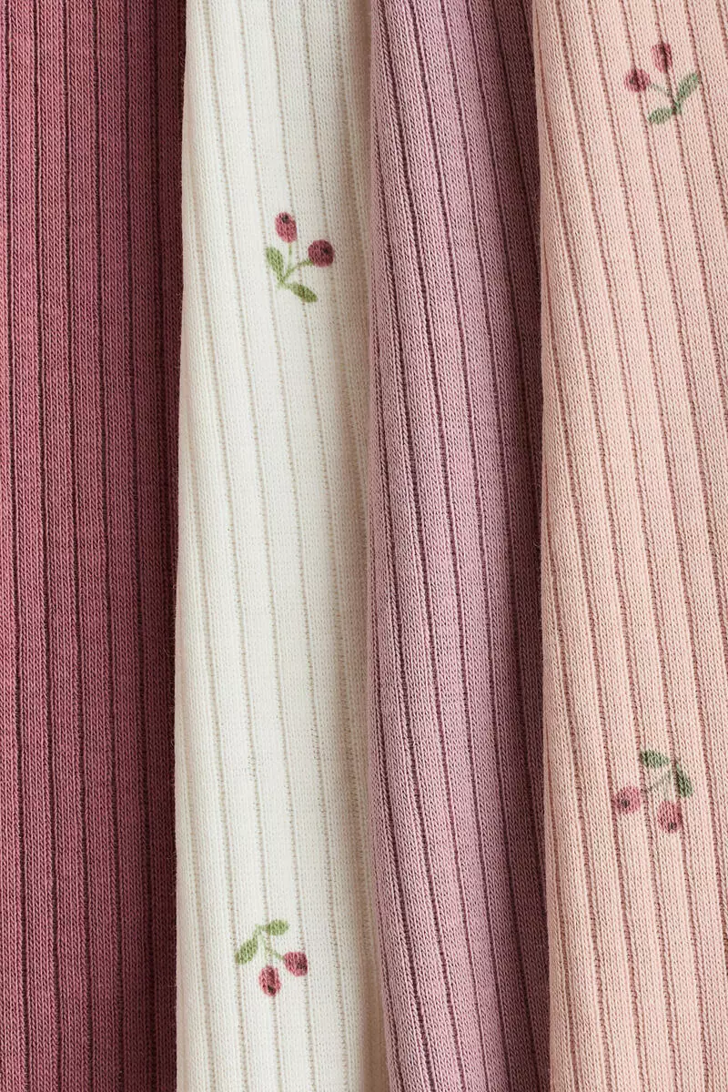 4-pack ribbed cotton trousers