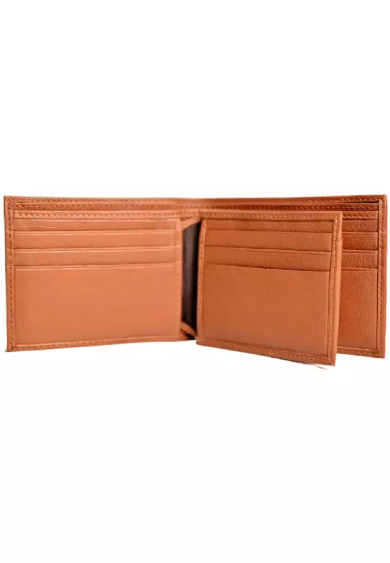 Men Lucky Leather Wallet with no holes -Bifold Lucky Wallet -Brown Wallet -3851 Oxhide