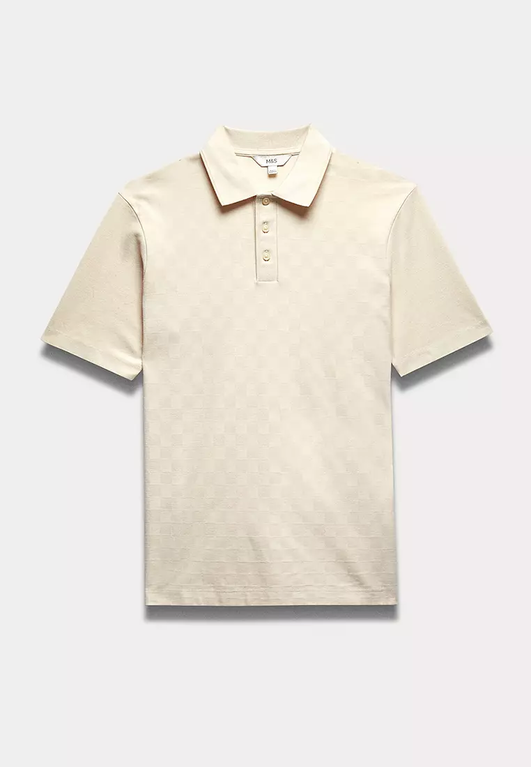 Pure Cotton Pique Polo Shirt