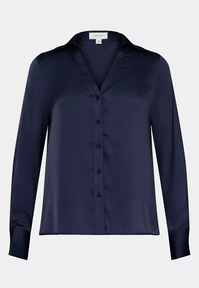 Lila V-neck Satin Blouse