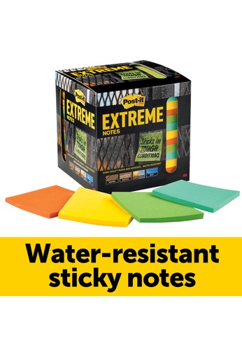 Buy Post It 3m Post It Extreme Notes 3 In X 3 In Mint Yellow Orange Green Colors 45 Sheets Pad 12 Pads Pack 12tryx Online Zalora Singapore