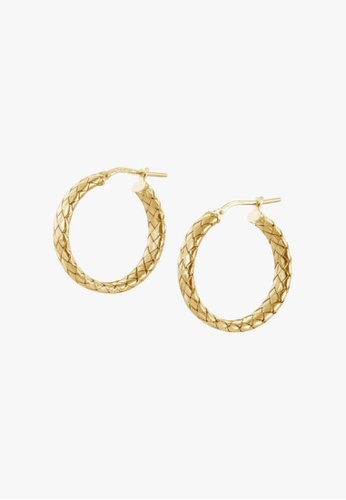 Forever K gold FOREVER K- Braided hoops-Small (Gold) 1BCC7AC02838F4GS_1