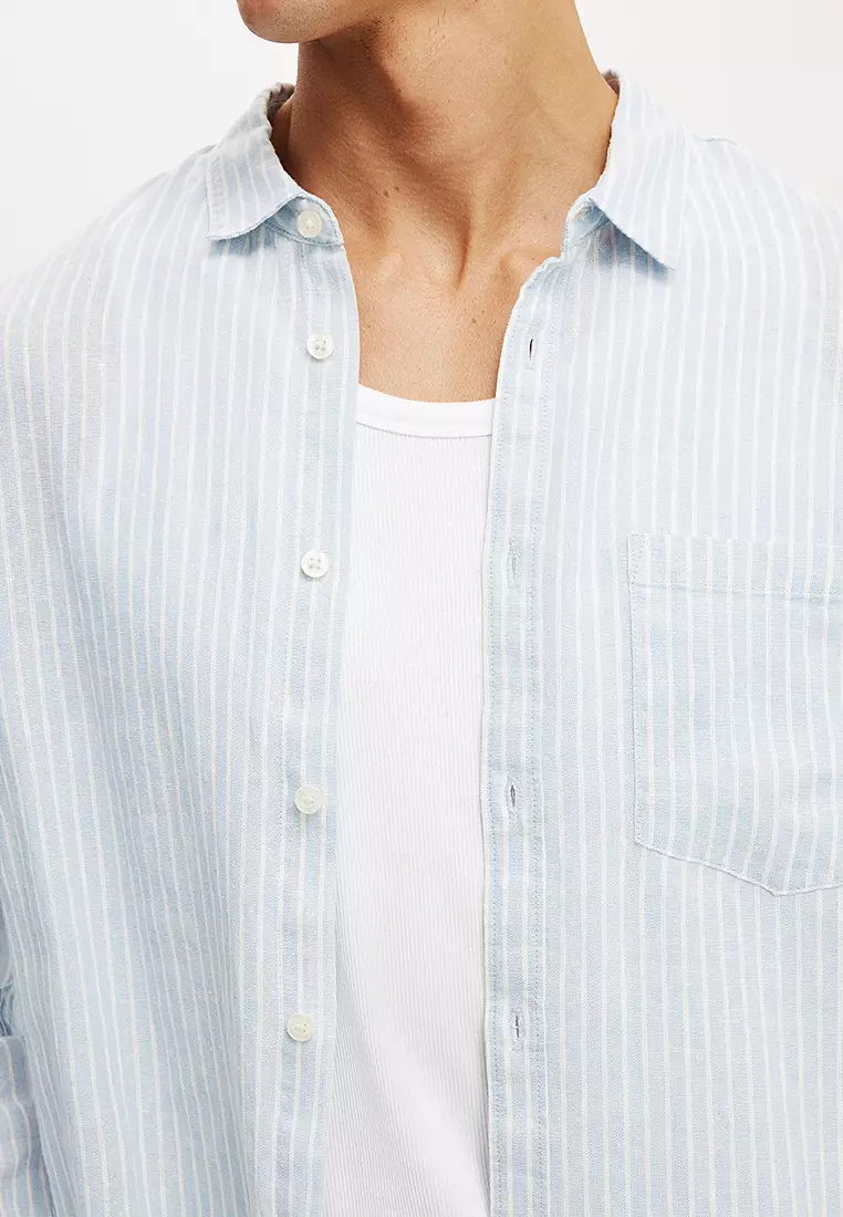 Relaxed Linen Long Sleeve Shirt