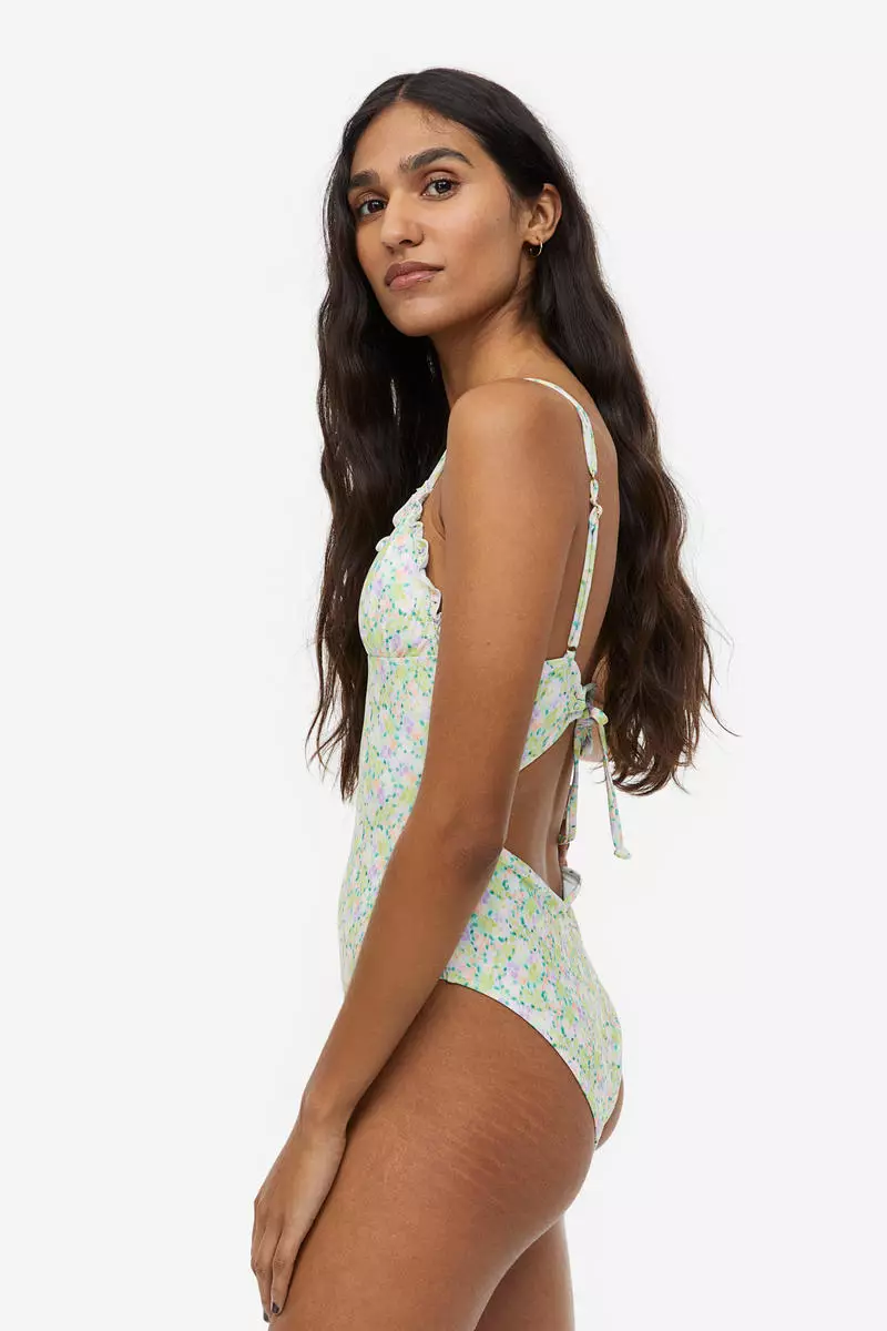 High leg cut out swimsuit shop