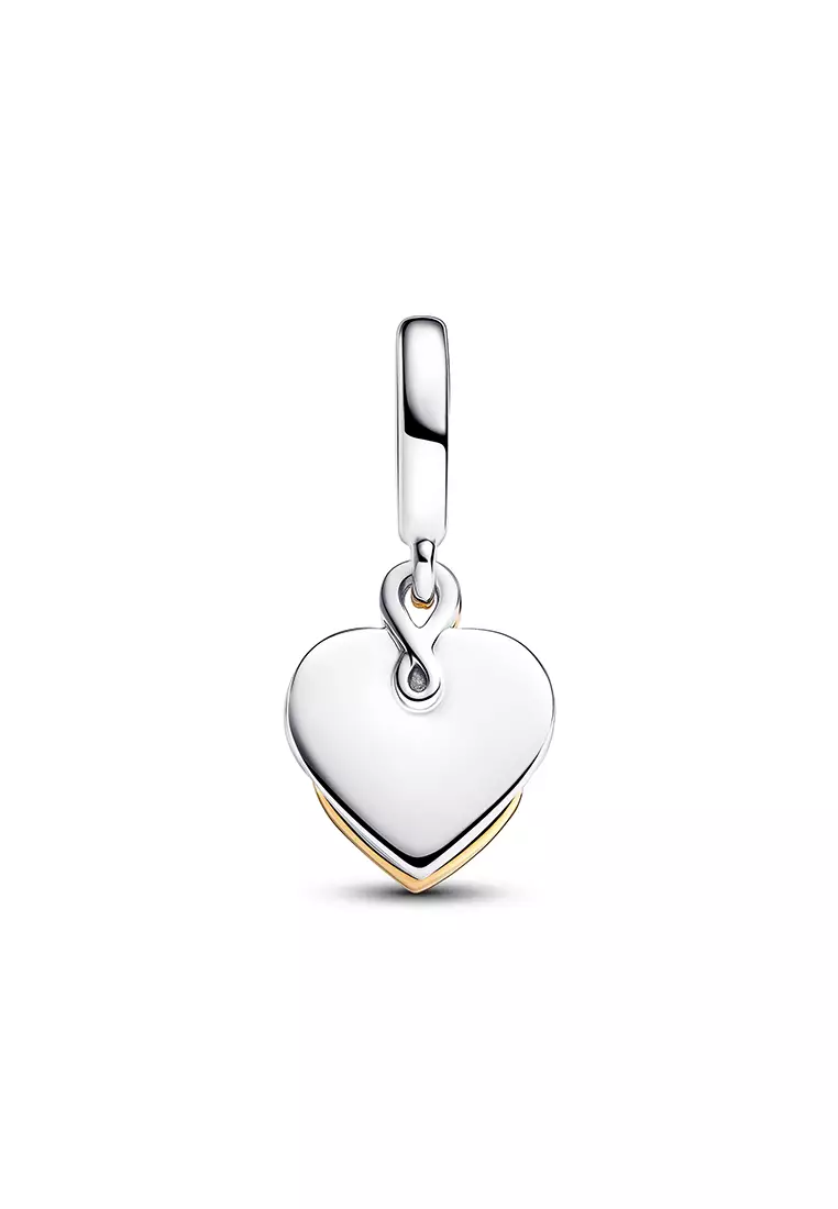 Lab-grown Diamond Engravable Mom Double Dangle Charm