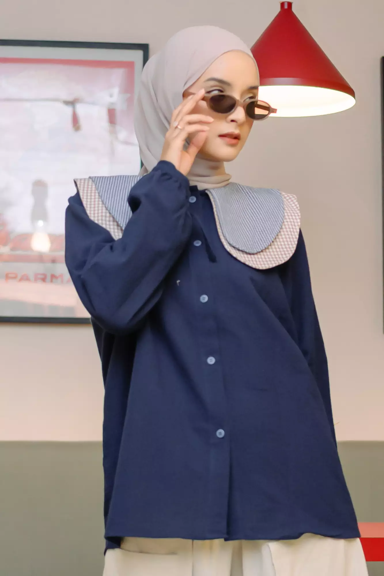 Cilla Collar Shirt Misty Cookie