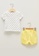 LC Waikiki white Baby Girl T-Shirt and Shorts 2-Pack Set FFAA9KACE175A7GS_2