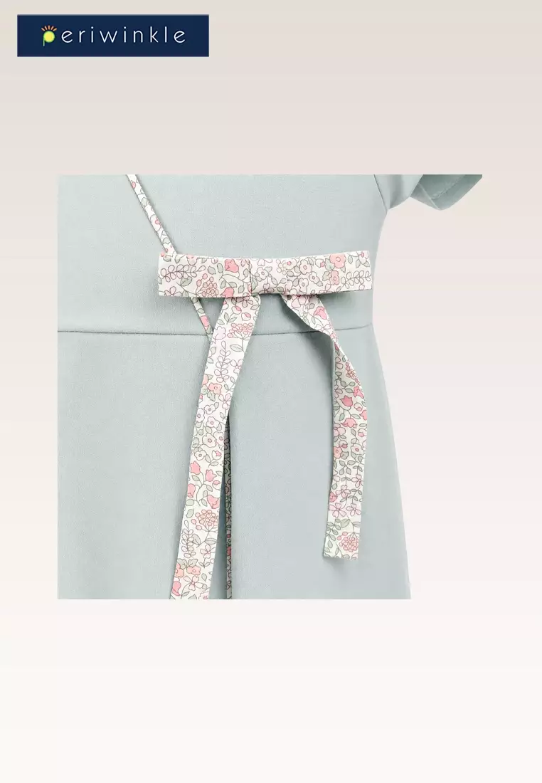 Haniya Girls Light Green Dress